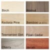 Wood Colour Pallet Choice