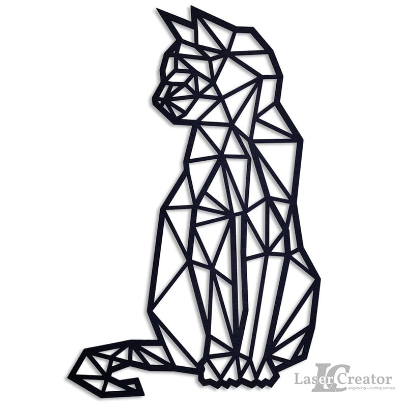 Geometrics Cat Wall art laser cut