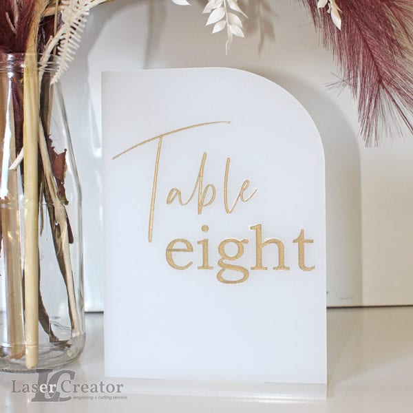 Frosted Acrylic Table Number