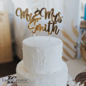 Layered Acrylic Cake Topper | Personalised Weddings | Birthdays