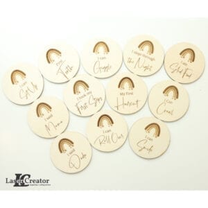 Baby My First Moments Milestone Card Set Wooden