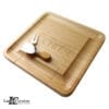 Bamboo Cheese Board and Knife Set Engraved