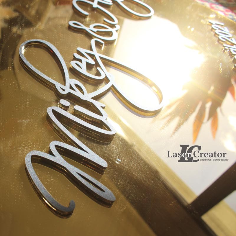 Personalised Layered Mirror Acrylic Sign | 3D Acrylic Sign