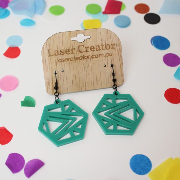 Retro Hexagon Dangle Earrings