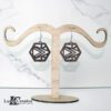 Wooden Hexagon Dangle Earrings