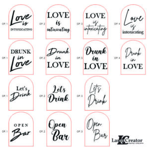 Love is Intoxicating | Drunk in Love | Let's Drink | Open Bar - Bar Sign