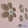 Rattan Inspired Flower Set with Personalised Name