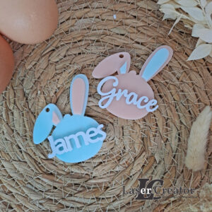 Personalised Acrylic Bunny Easter Gift Tag