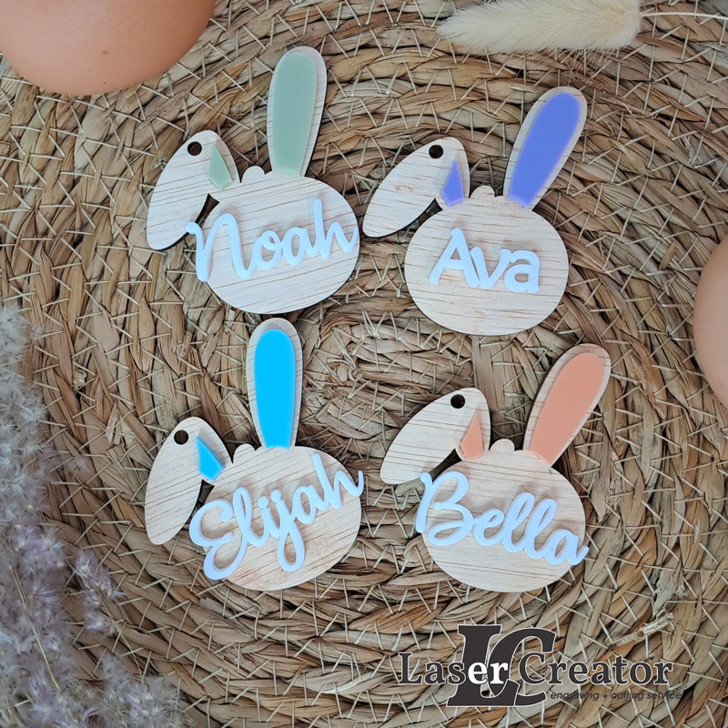 Easter Rabbit Gift Tags | Personalised Basket tag
