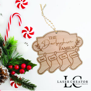 Family Stocking Ornament | Christmas Decoration