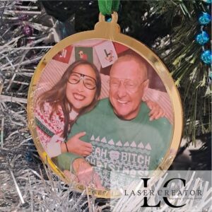 Photo Christmas Ornament | Personalised in Acrylic & Timber