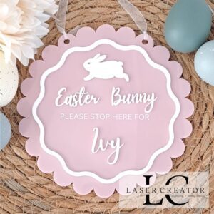 Easter Bunny Please Stop Here Sign | Personalised