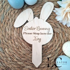 Easter Craft Plywood Sign | Personalised Message Engraved