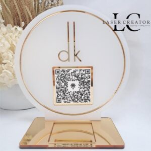 Mini QR Code Sign with Business Card Holder or Square Pay Dock