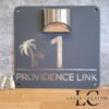 Custom Solar House Number Sign with Motion Sensor Light