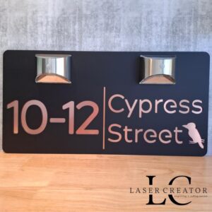 Custom Solar House Number Sign with Motion Sensor Light